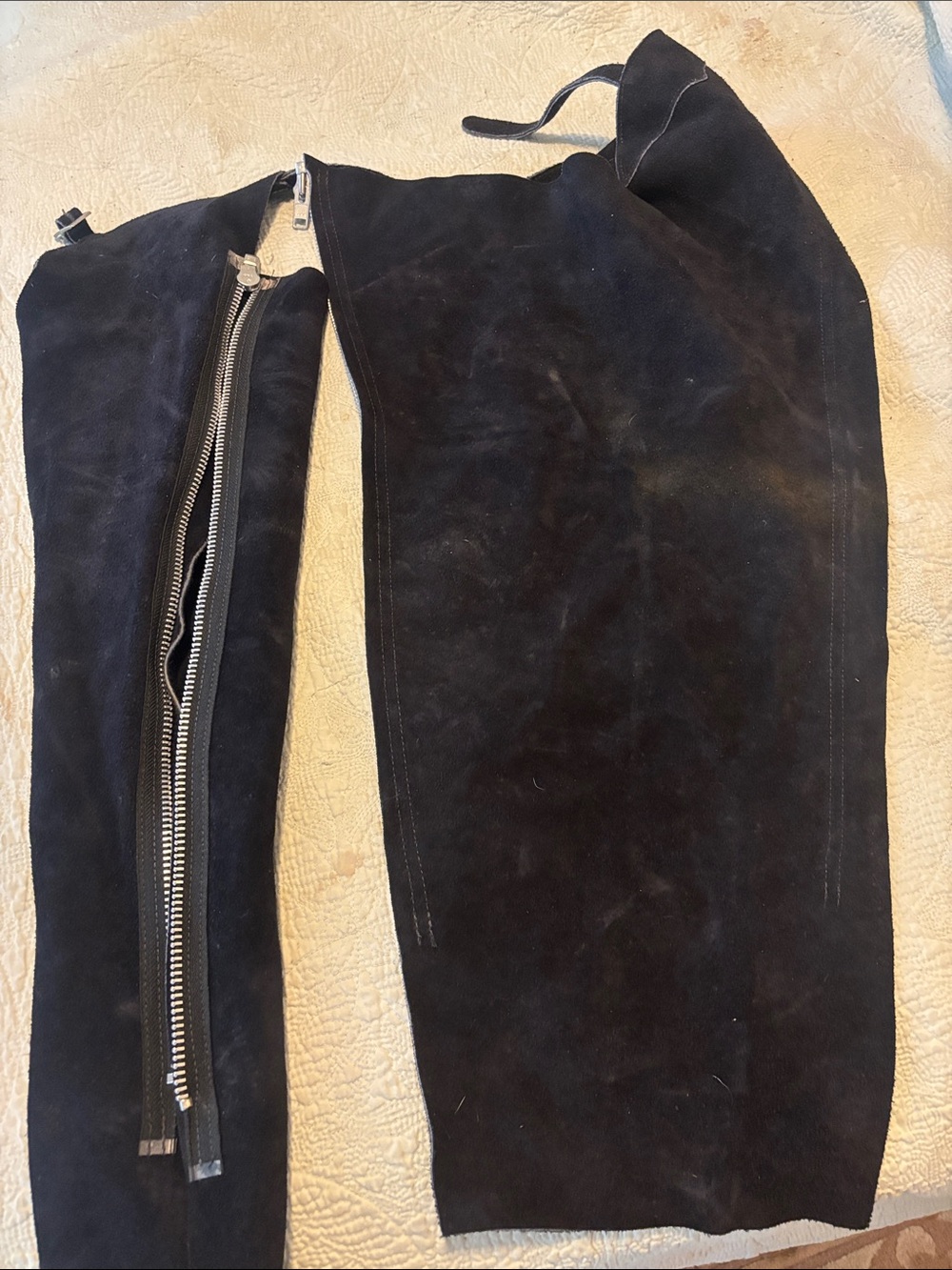 Child’s Black Suede Chaps with Side Zip